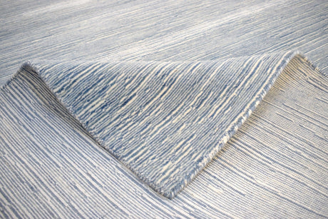 Hand Woven Modern Solid Silver Wool 5x8 Area Rug