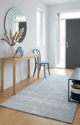 Hand Woven Modern Solid Silver Wool 5x8 Area Rug