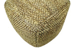 Hand Woven Natural Brown Chunky Design Jute Pouf