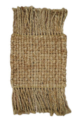Hand Woven Natural Fiber Brown Natural Jute Rug