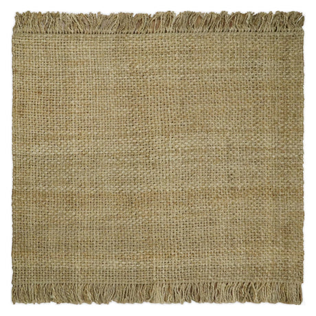 Hand Woven Natural Fiber Brown Natural Jute Rug