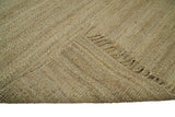 Hand Woven Natural Fiber Brown Natural Jute Rug