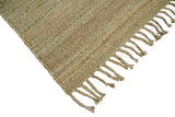 Hand Woven Natural Fiber Brown Natural Jute Rug
