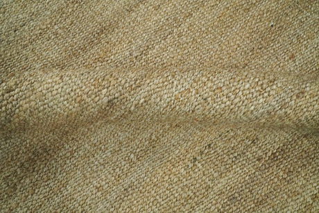 Hand Woven Natural Fiber Brown Natural Jute Rug