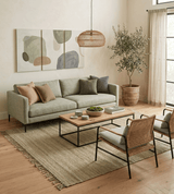 Hand Woven Natural Fiber Brown Natural Jute Rug
