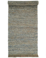 Hand Woven Natural Fiber Gray and Brown Jute and Art Silk Rug | JR9-Area Rug-Parc Decor