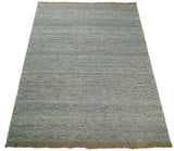Hand Woven Natural Fiber Gray and Brown Jute and Art Silk Rug | JR9-Area Rug-Parc Decor