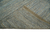 Hand Woven Natural Fiber Gray and Brown Jute and Art Silk Rug | JR9-Area Rug-Parc Decor