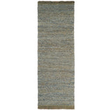 Hand Woven Natural Fiber Gray and Brown Jute and Art Silk Rug | JR9-Area Rug-Parc Decor