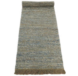 Hand Woven Natural Fiber Gray and Brown Jute and Art Silk Rug | JR9-Area Rug-Parc Decor