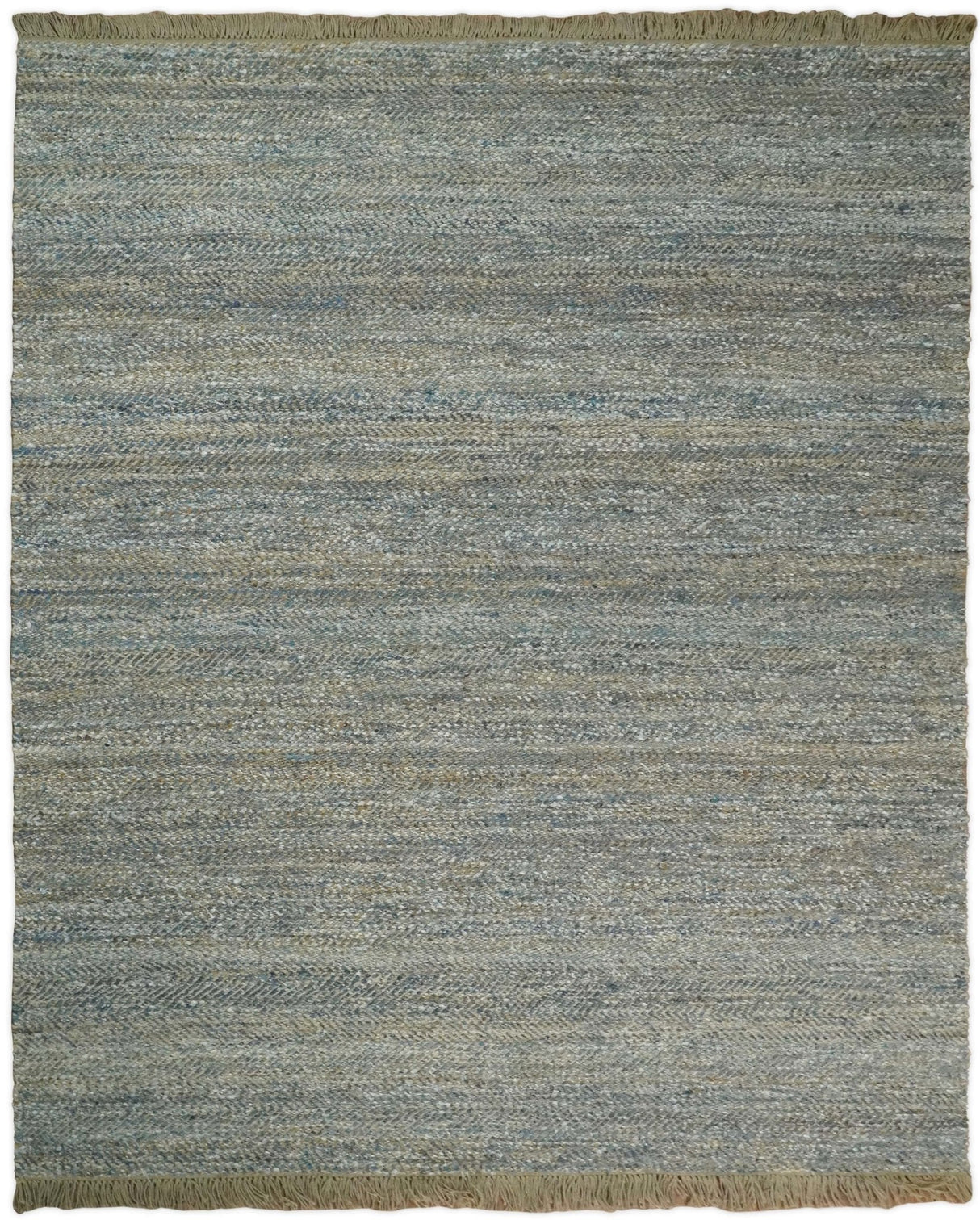 Hand Woven Natural Fiber Gray and Brown Jute and Art Silk Rug | JR9-Area Rug-Parc Decor