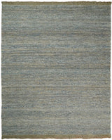 Hand Woven Natural Fiber Gray and Brown Jute and Art Silk Rug | JR9-Area Rug-Parc Decor