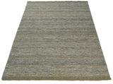 Hand Woven Natural Fiber Jute and Wool Silver and Brown Rug