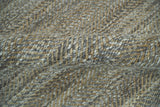 Hand Woven Natural Fiber Jute and Wool Silver and Brown Rug