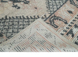 Hand Woven Peach and Charcoal Blended Hand Knotted Wool Rug