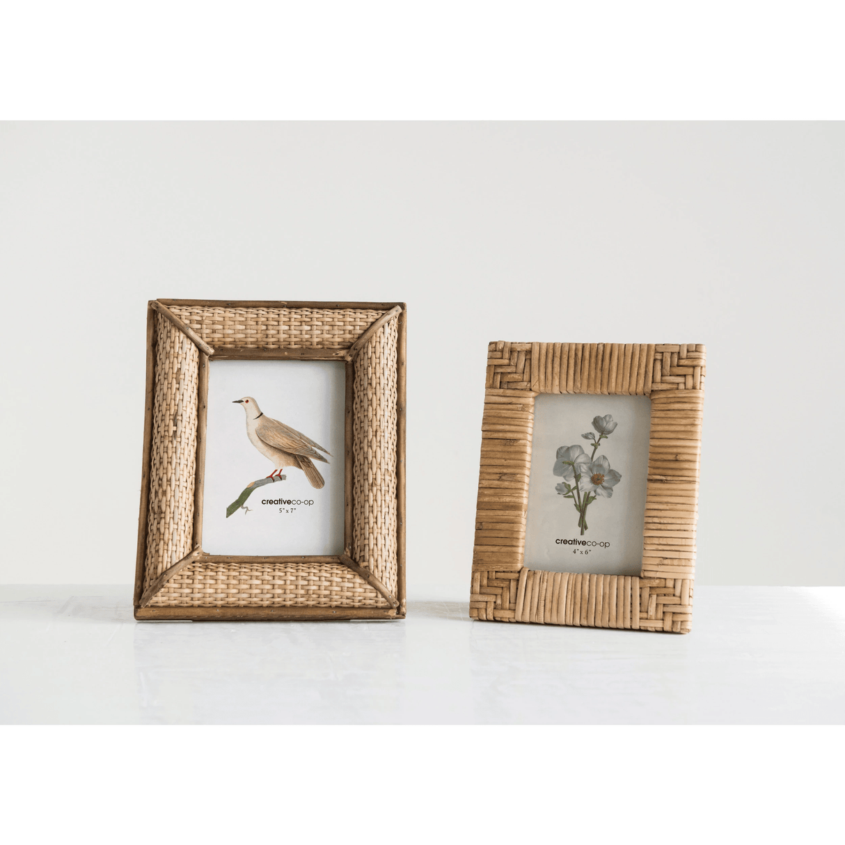 Hand-Woven Rattan 4x6 Picture Frame-Frames-Parc Decor