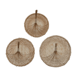 Hand-Woven Seagrass Storage Baskets, Set of 3