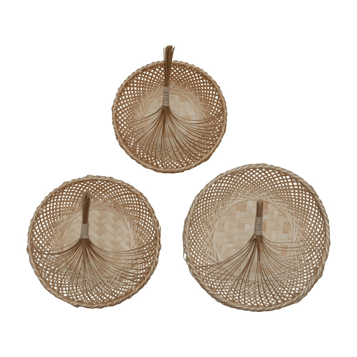 Hand-Woven Seagrass Storage Baskets, Set of 3-Baskets-Parc Decor