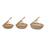 Hand-Woven Seagrass Storage Baskets, Set of 3-Baskets-Parc Decor