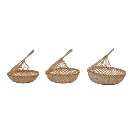 Hand-Woven Seagrass Storage Baskets, Set of 3-Baskets-Parc Decor