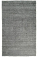 Hand Woven Solid Gray Blended Wool Area Rug