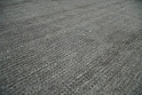 Hand Woven Solid Gray Blended Wool Area Rug