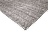 Hand Woven Solid Gray Blended Wool Area Rug