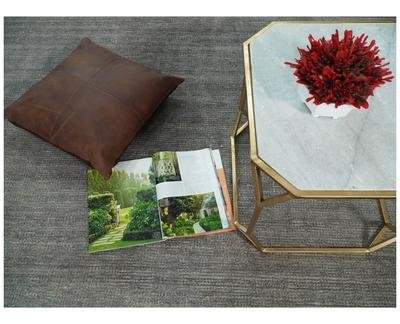 Hand Woven Solid Gray Blended Wool Area Rug