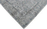 Hand Woven Wool and Art Silk Transitional Silver and Gray Rug-Area Rug-Parc Decor