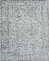 Hand Woven Wool and Art Silk Transitional Silver and Gray Rug-Area Rug-Parc Decor