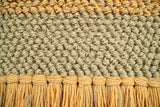 Hand Woven Wool Tapestry Gold and Camel Bohemian Modern Wall Hanging | WH10