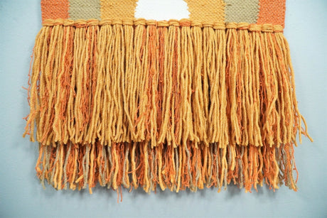 Hand Woven Wool Tapestry Terracotta Bohemian Modern Wall Hanging-Wall Hanging-Parc Decor