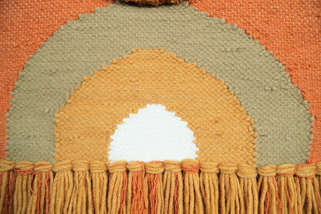Hand Woven Wool Tapestry Terracotta Bohemian Modern Wall Hanging | WH11