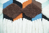 Hand Woven Wool Tapestry White and Brown Bohemian Modern Wall Hanging-Wall Hanging-Parc Decor