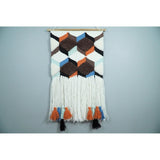 Hand Woven Wool Tapestry White and Brown Bohemian Modern Wall Hanging-Wall Hanging-Parc Decor