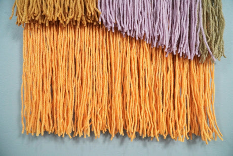 Hand Woven Wool Tapestry White, Blue and Gold Bohemian Modern Wall Hanging-Wall Hanging-Parc Decor