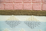 Hand Woven Wool Tapestry White, Blue and Pink Bohemian Modern Wall Hanging-Wall Hanging-Parc Decor