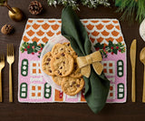 Handcrafted Gingerbread House Beaded Placemat, Beaded Holiday Table Decor, Christmas special beaded placemat by Payton James, Christmas decoration gift for her-table tops-Parc Decor