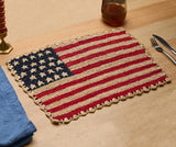 Handcrafted Scalloped Americana Placemats-American Flag Design - Payton James X Tuckernuck-tabletop-Parc Decor