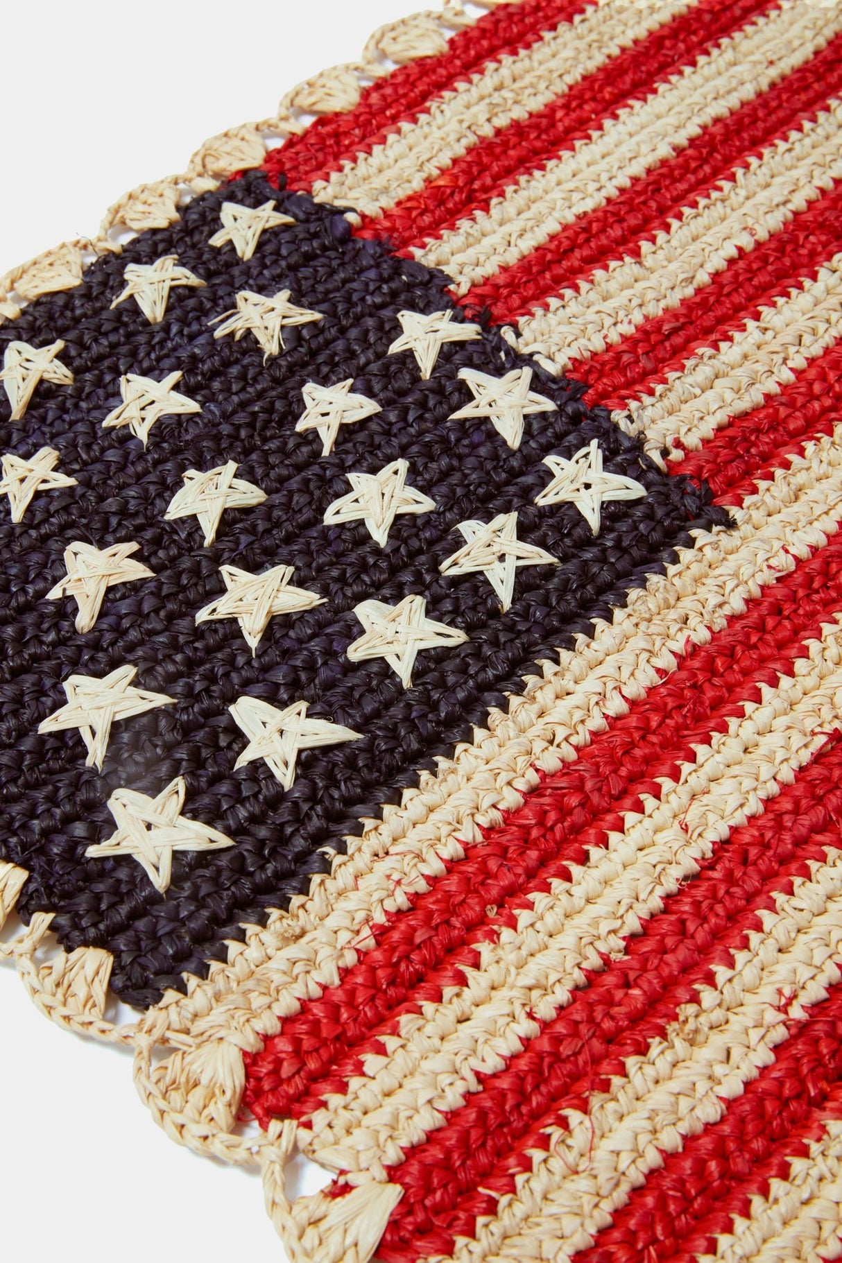 Handcrafted Scalloped Americana Placemats-American Flag Design - Payton James X Tuckernuck-tabletop-Parc Decor