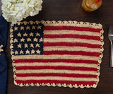 Handcrafted Scalloped Americana Placemats-American Flag Design - Payton James X Tuckernuck-tabletop-Parc Decor