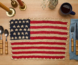 Handcrafted Scalloped Americana Placemats-American Flag Design - Payton James X Tuckernuck-tabletop-Parc Decor