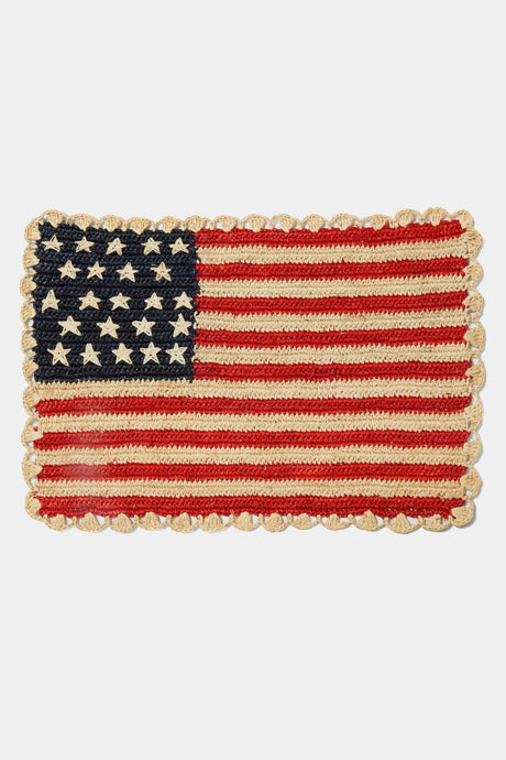 Handcrafted Scalloped Americana Placemats-American Flag Design - Payton James X Tuckernuck-tabletop-Parc Decor