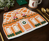 Handicraft Gingerbread House Beaded Placemat, Christmas decoration gift for her – Christmas Handmade Beaded Placemats for Dining-table tops-Parc Decor