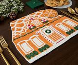 Handicraft Gingerbread House Beaded Placemat, Christmas decoration gift for her – Christmas Handmade Beaded Placemats for Dining-table tops-Parc Decor