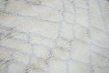 Handmade 4x6 Ivory Moroccan Design Wool Area Rug