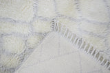Handmade 4x6 Ivory Moroccan Design Wool Area Rug