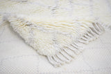 Handmade 4x6 Ivory Moroccan Design Wool Area Rug