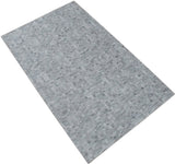 Handmade 5x8 Modern Style Genuine Leather Gray and Silver Area Rug