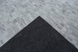 Handmade 5x8 Modern Style Genuine Leather Gray and Silver Area Rug